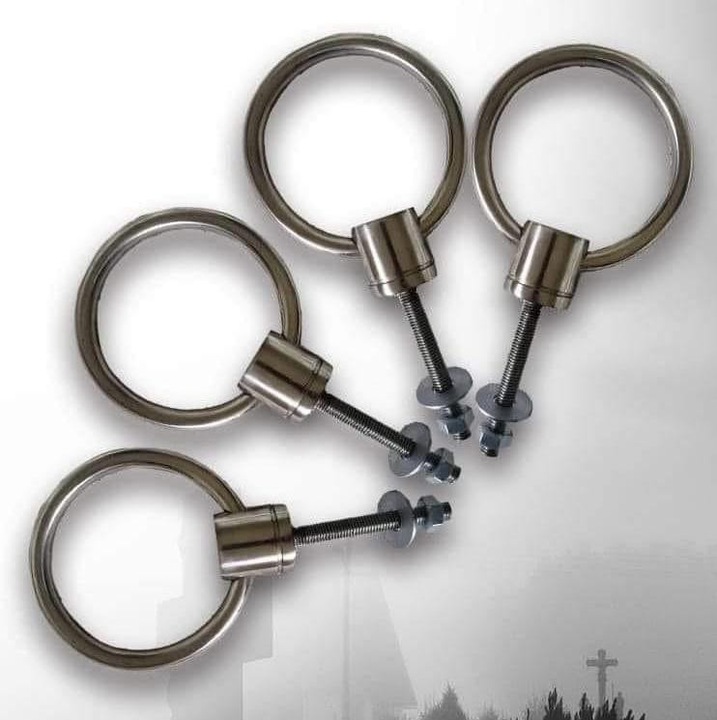 Set 4 inele inox pentru cavou, durabile