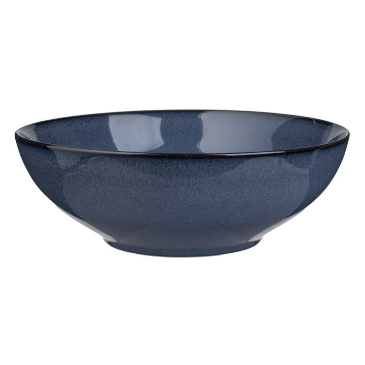 Castron din portelan albastru "blue reactive glaze nordic" 1700ml