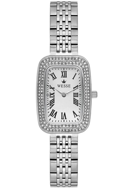 Ceas dama Wesse, model curea otel, argintiu, Silver