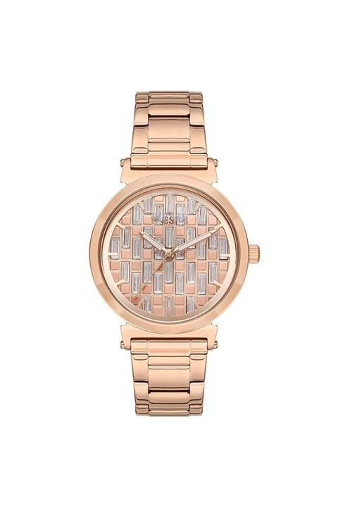 Ceas dama Wesse, WWL109802, 38mm, curea otel, roz-auriu, rezistent la apa 5 ATM
