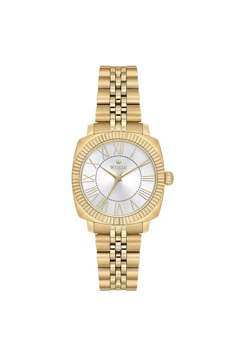 Ceas dama Wesse, model WWL112304, 32 mm, auriu, curea otel, 5 ATM