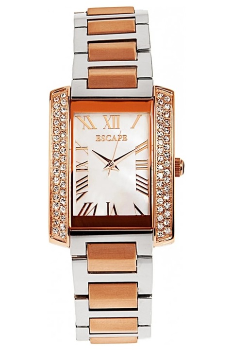 Ceas dama ESCAPE, curea otel, carcasa 31-34 mm, rezistenta la apa 5 ATM, argintiu
