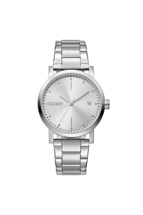 Ceas dama Dkny DK1L036M0045, otel, 34mm, gri, mecanism quartz, rezistent la apa 5 ATM
