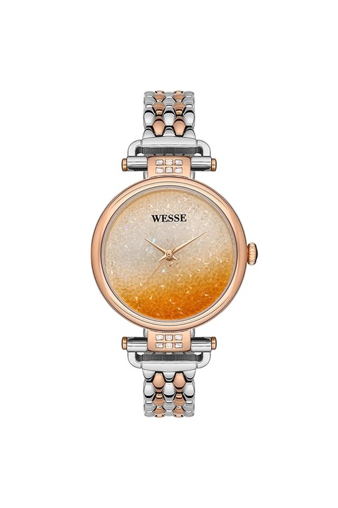 Ceas dama Wesse, WWL302902, 34mm, curea otel, roz-auriu/argintiu, 5 ATM