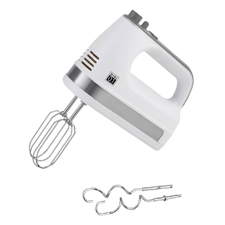 Mixer de mana electric alb inox 300w