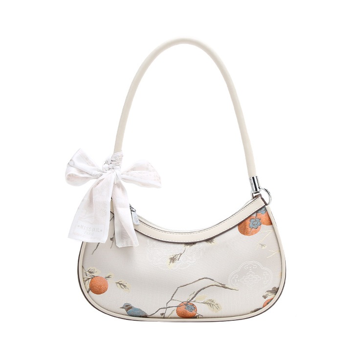 Női elegáns kézitáska válltáska, Tote Bag, Princess Bag, Elegáns estélyi táska, 29x8x10cm, fehér