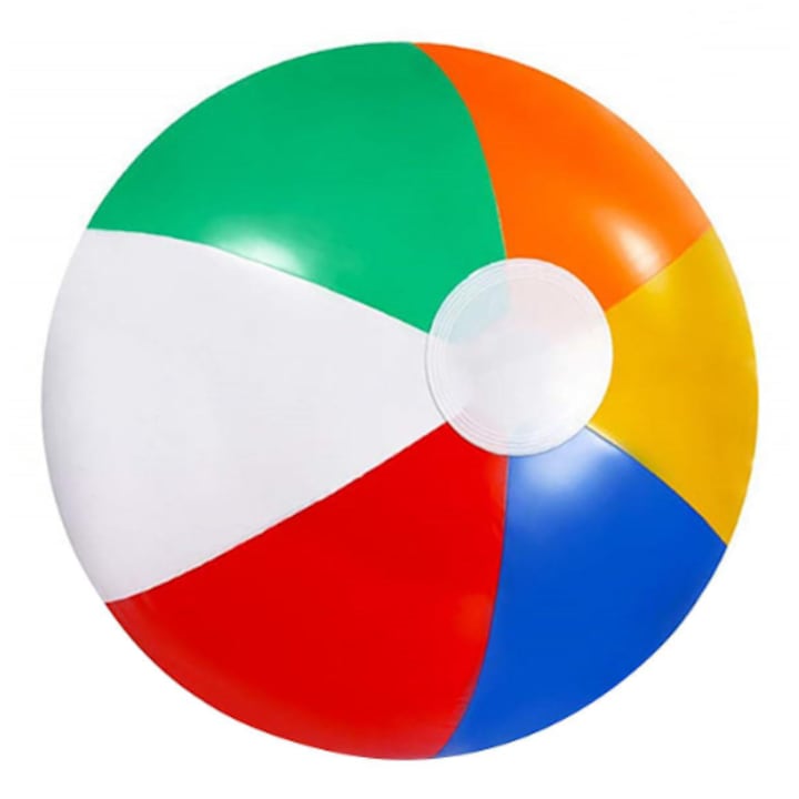 Felfújható PVC strandlabda, nyári játék gyerekeknek, színes, 33 cm