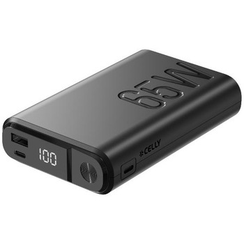 Acumulator extern Celly 20.000 mAh 65W 1xUSB-A, 2xUSB-C neagra