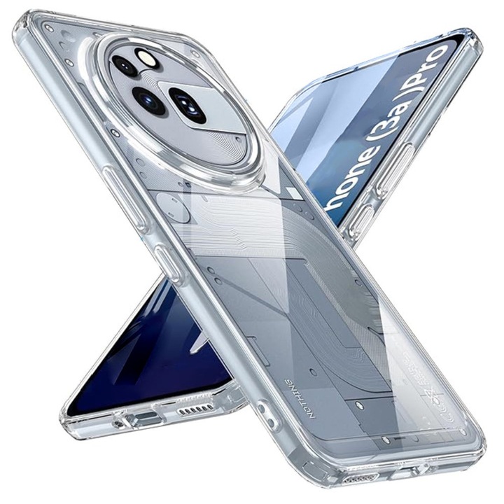 Калъф за телефон XGSM за Nothing Phone 3a Pro, Fusion Hybrid, прозрачен, лек, издръжлив