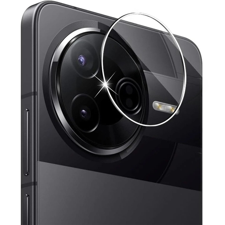 Folie protectie camera ERBORD pentru Xiaomi Poco F7 Ultra, transparenta, 9H, set instalare