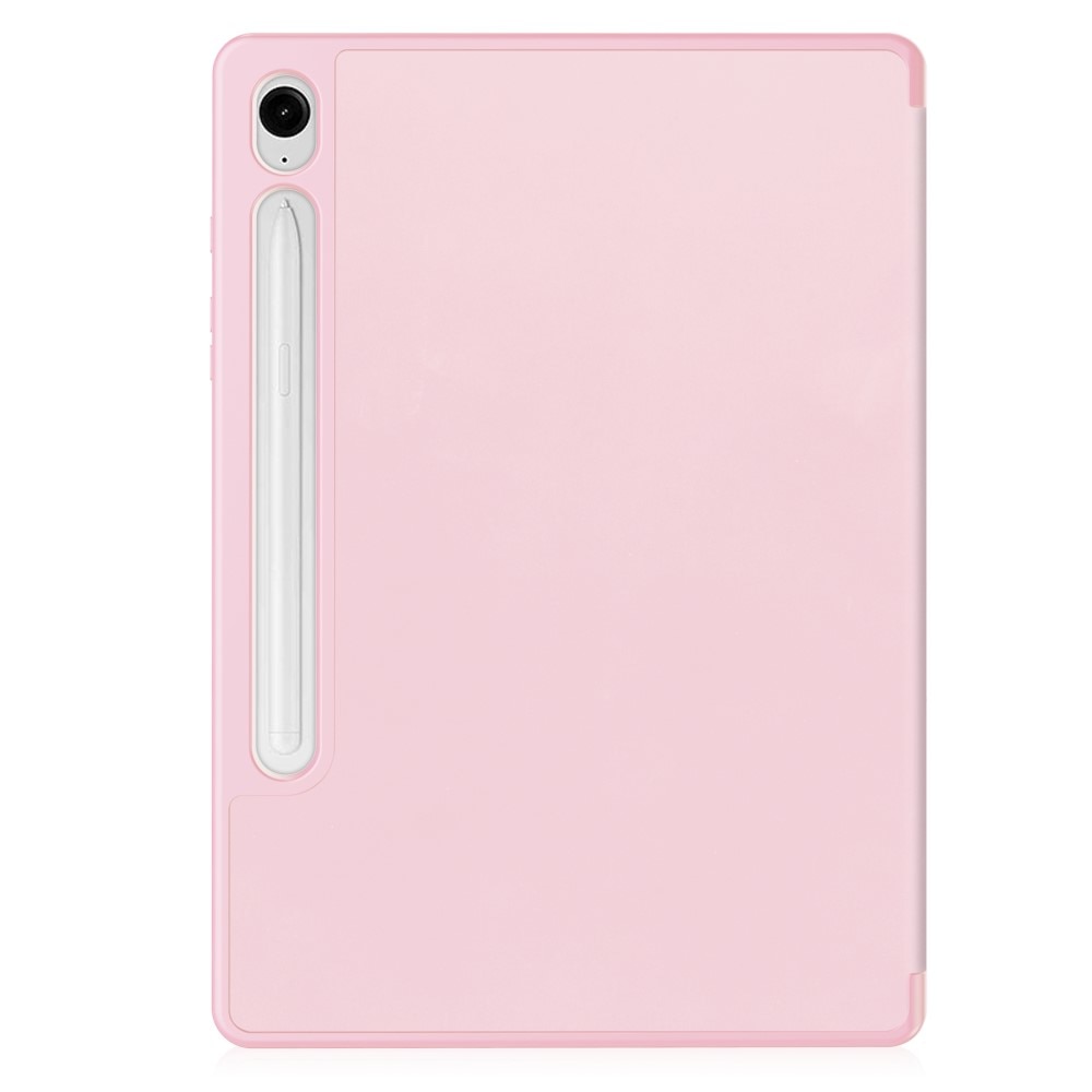 Husa tableta ERBORD pentru Samsung Galaxy Tab S10 FE+ Plus, tri-fold, roz, cu suport pentru rysik