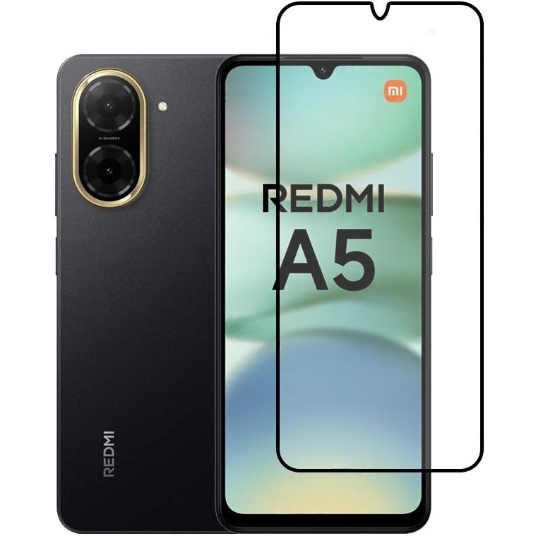 Folie de protectie Tempered glass pentru Xiaomi Redmi A5, negru, Bulk