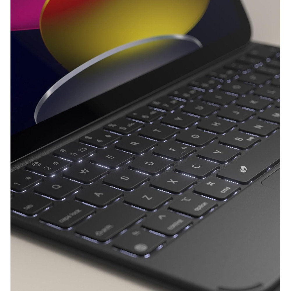 Husa cu tastatura pentru iPad 11 2025 A16 (generatia a 11-a) / iPad 10.9 2022 (generatia a 10-a), tastatura magnetica Dexnor cu touchpad, neagra