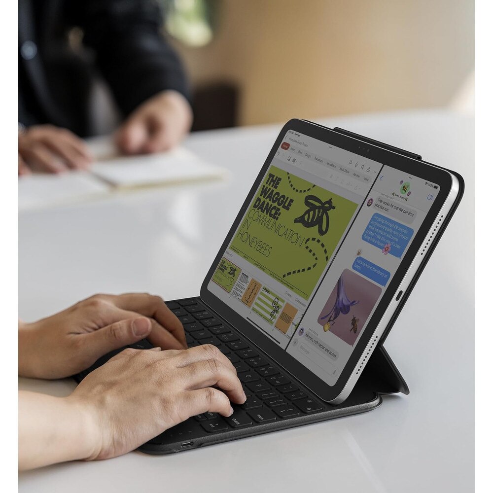 Husa cu tastatura pentru iPad 11 2025 A16 (generatia a 11-a) / iPad 10.9 2022 (generatia a 10-a), tastatura magnetica Dexnor cu touchpad, neagra