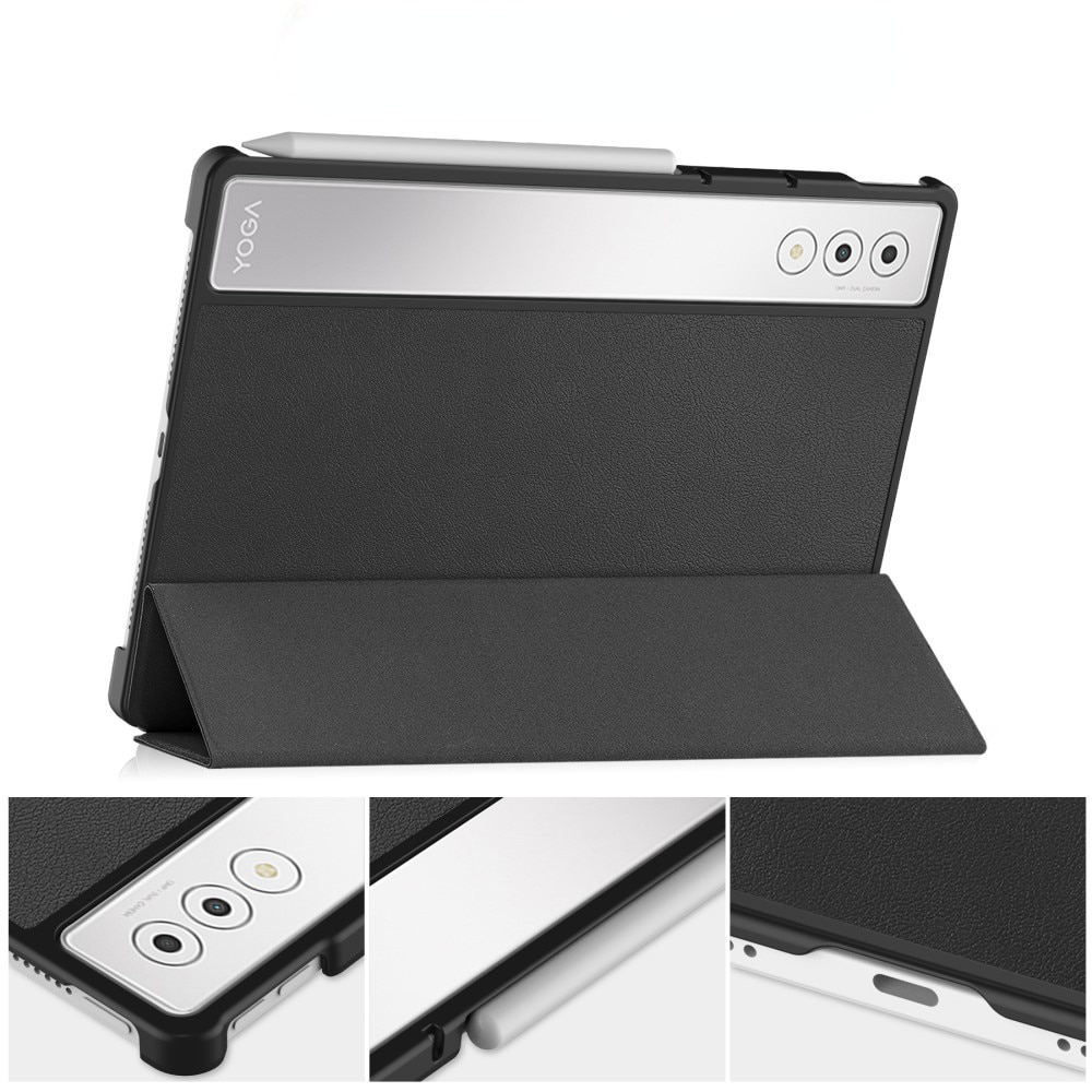 Set Etui Pentru Lenovo Yoga Tab Plus, Smartcase, Husa Trifold, Usoara Si Durabila, Design Elegant, Material Durabil, Protectie Eficienta a Dispozitivului, Functie De Suport, Finisaj Mat, Neagra