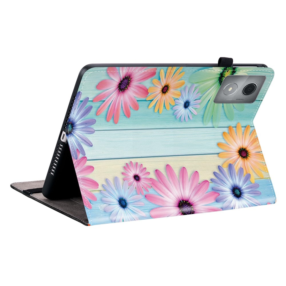 Husa tablete, XGSM, Lenovo Tab K11 Plus, colorat cu imprimeu flori soarelui, cu functie de suport, dimensiuni precise