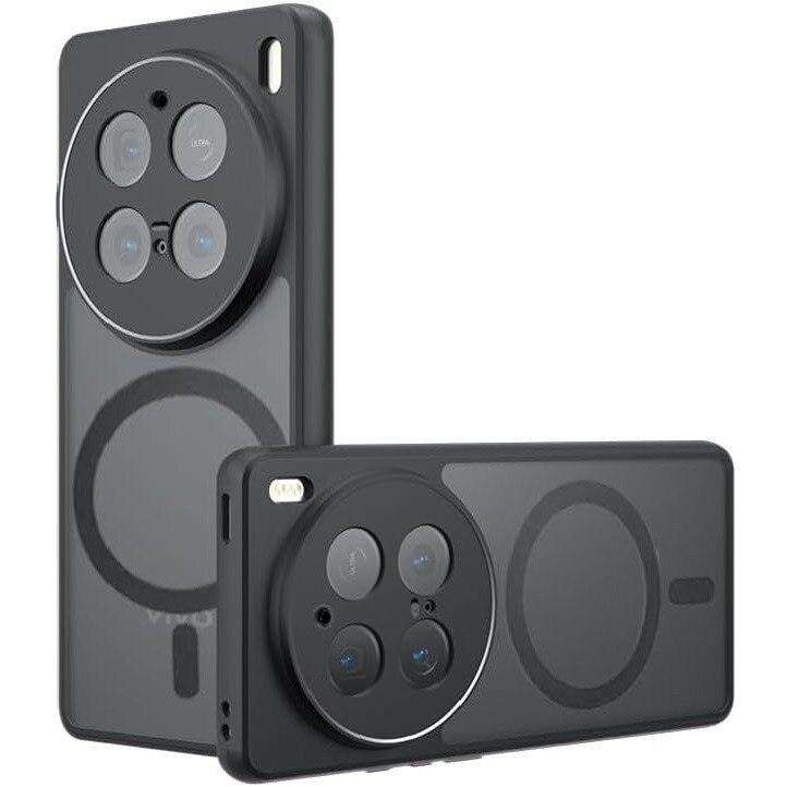 Husa telefon Vivo X200 Pro 5G, ERBORD, MagSafe, neagra, set cu