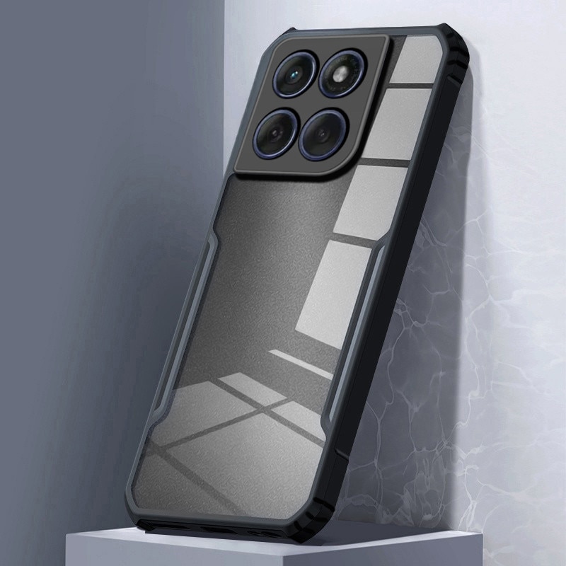 Husa telefon ERBORD Compatibila cu Motorola Edge 60 / 60 Fusion, AntiDrop Hybrid, policarbonat, neagra