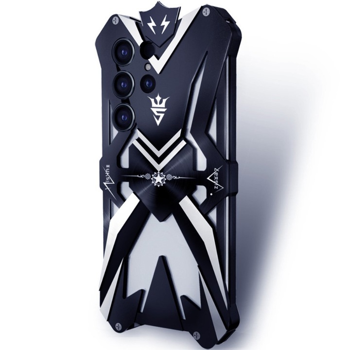 Husa telefon, XGSM, aluminiu, design gotic si steampunk, pentru Samsung Galaxy S25 Ultra, 55-70g