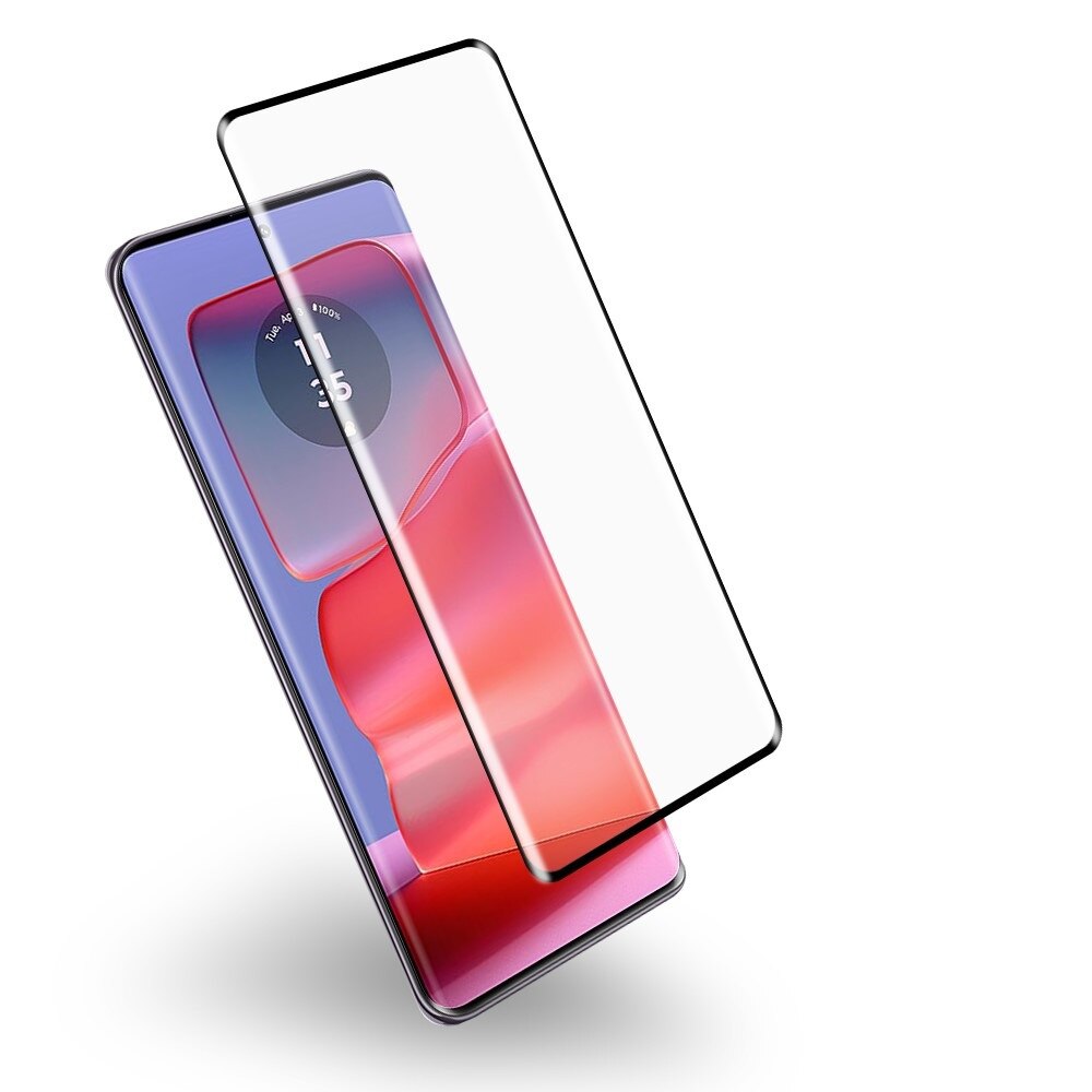 Sticla Temperata 3D pentru Motorola Edge 60 Pro, 9H, 0,3mm, neagra, set cu 2 servetele de curatare