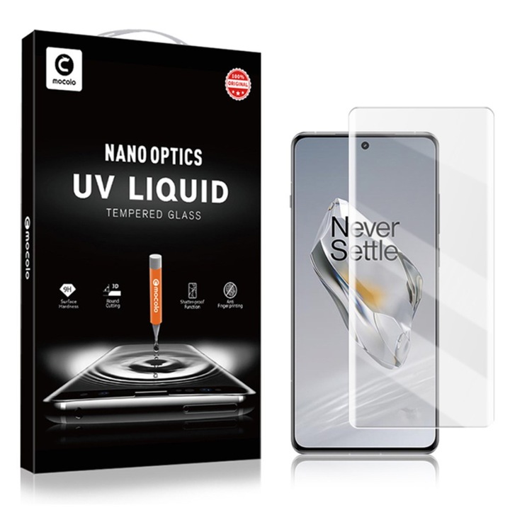 Folie de protectie MOCOLO UV Liquid Film 3D Curved Full Coverage pentru OnePlus 12 5G, 9H, transparent