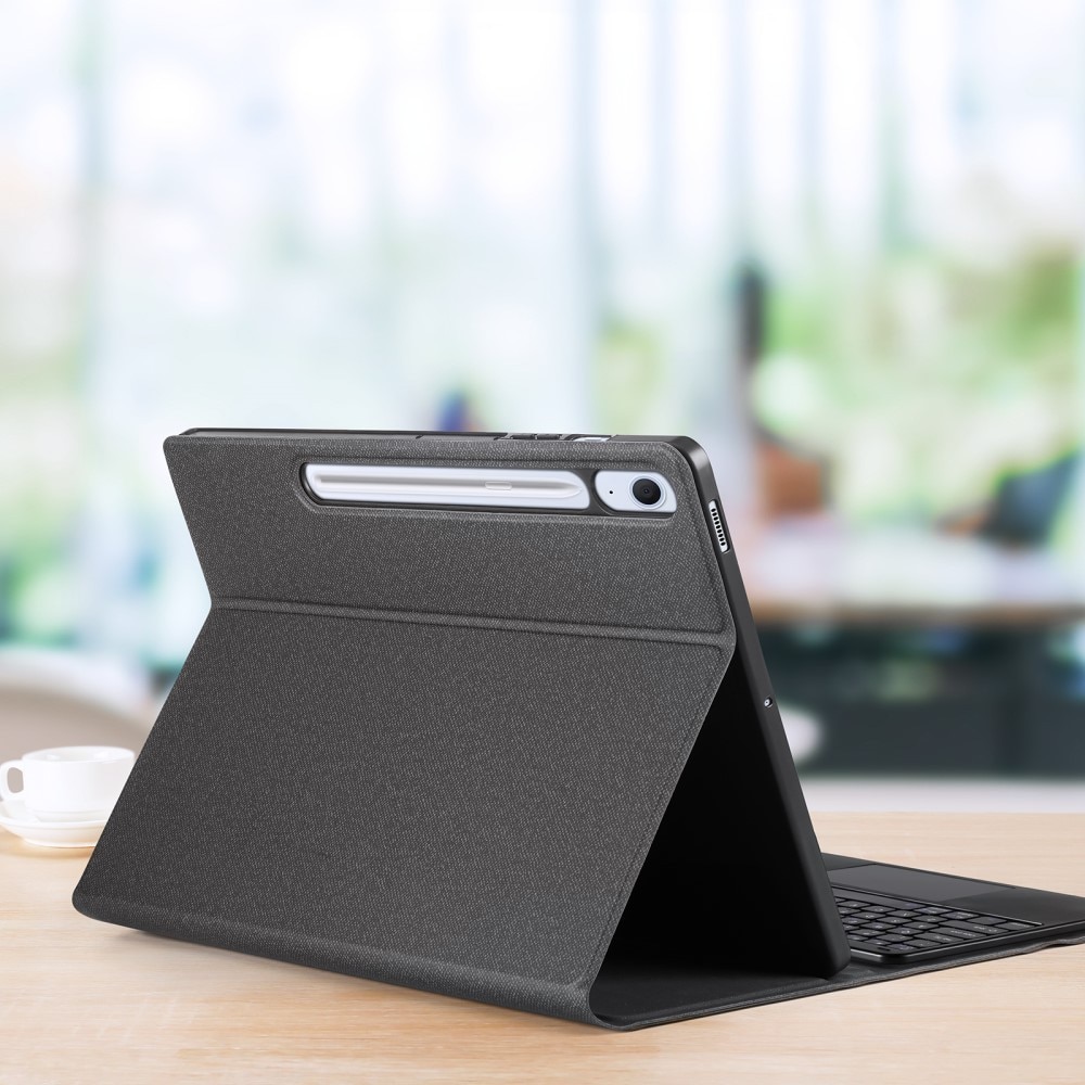 Husa cu tastatura Bluetooth pentru Samsung Galaxy Tab S10 FE+, Negru