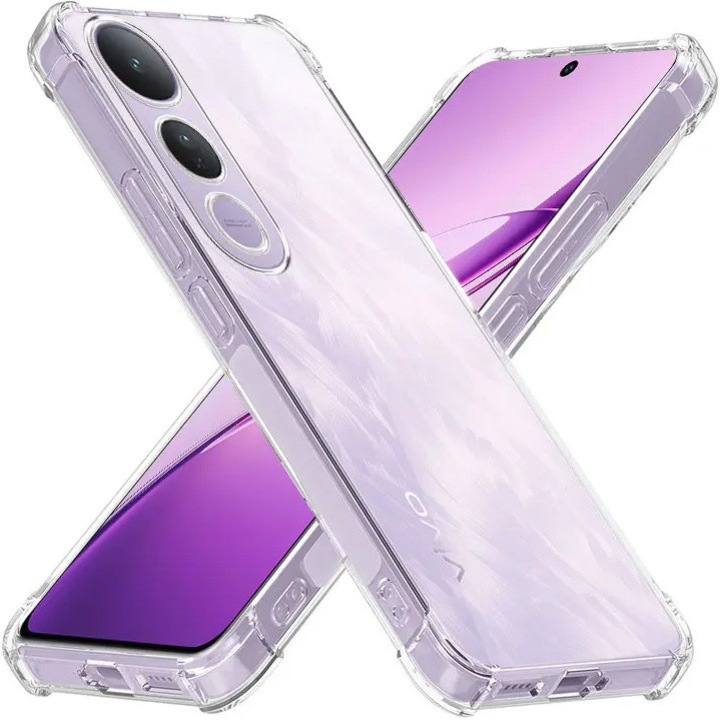 Husa telefon ERBORD pentru Vivo V50 Lite 4G / 5G, transparenta, flexibila, protectie impotriva caderilor