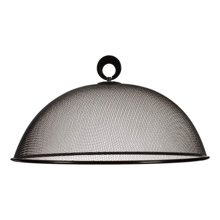 Capac negru cu plasa pentru protejarea alimentelor ø29x10cm