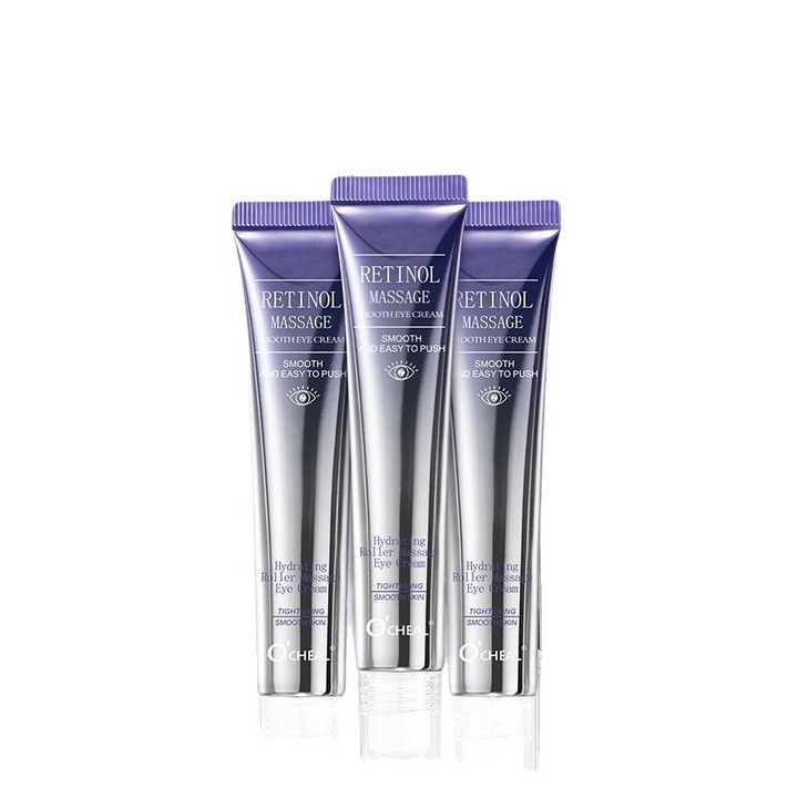 OCHEAL szemránckrém, 3 db, gyalogló gyöngyszem masszázs szem, hidratáló és hidratáló, csökkenti a szemvonalakat és tasakokat, 20g