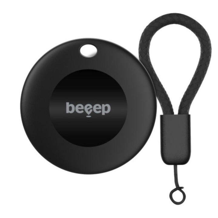 Tracker anti-pierdere BEEEP BeTag, Bluetooth 120m, negru, design compact