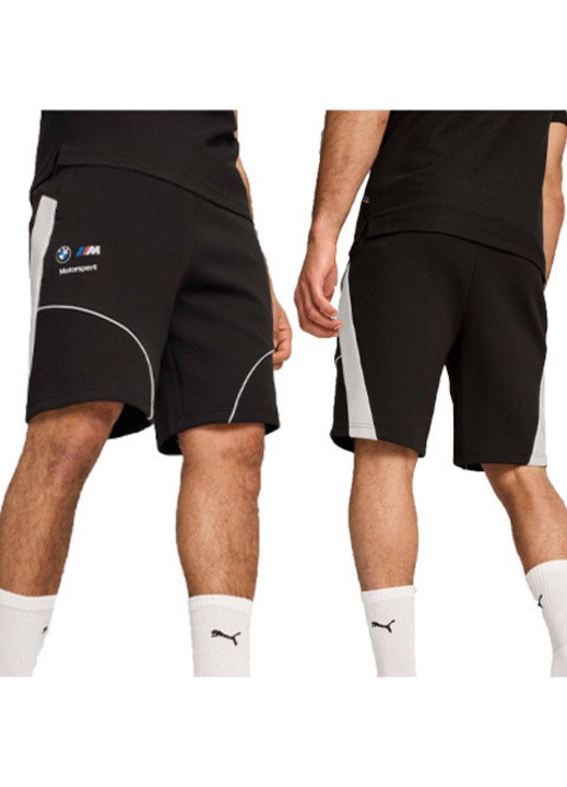 Pantaloni scurti sport barbati Puma BMW MMS din bumbac, confortabili [627461 01, Negru