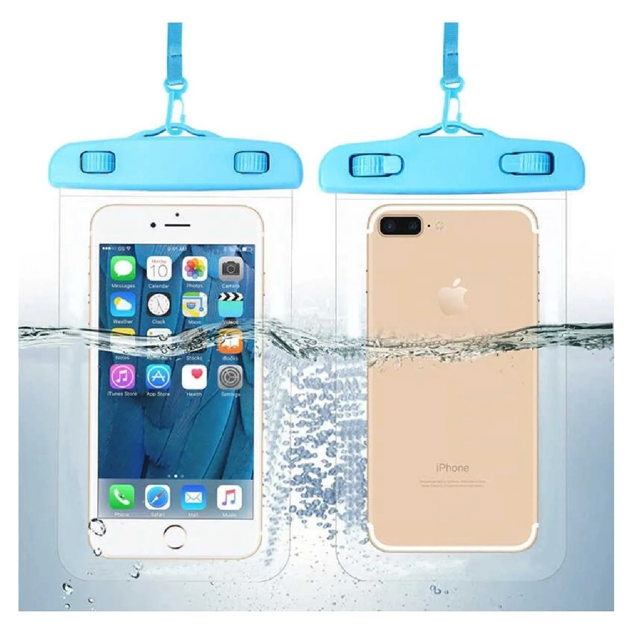 Husa de telefon impermeabila Wontis, compatibila cu toate telefoanele, husa cu curea, husa subacvatica - roz