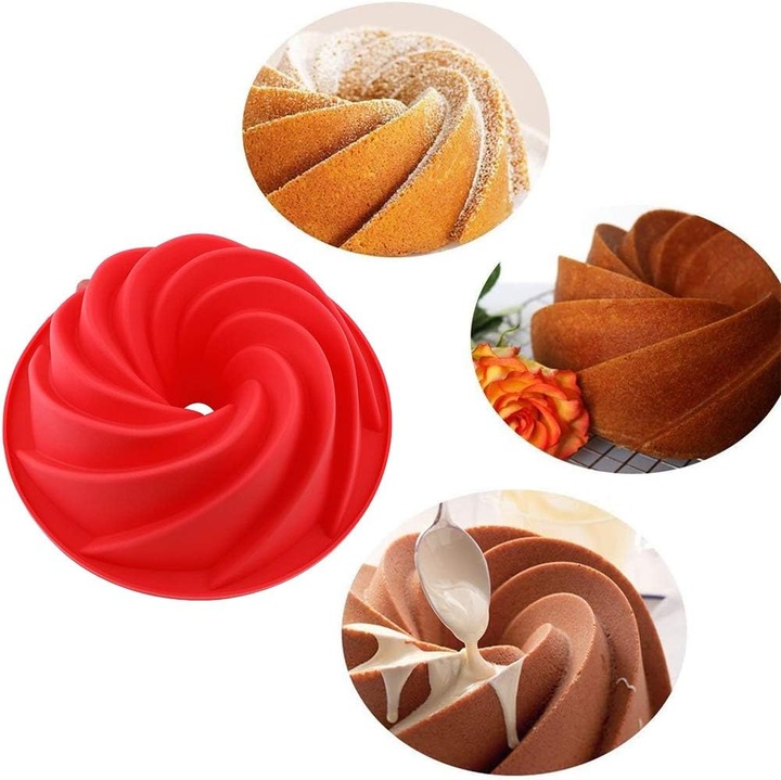 2 db piros szilikon forma 25x8.5cm sütemények, kenyér, desszertek sütéséhez