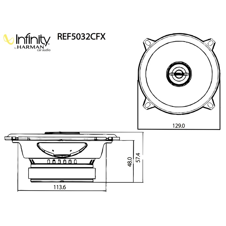 Infinity Reference REF-5032cfx 13cm-es Koax hangszóró