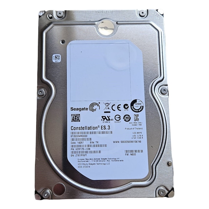 Твърд диск Seagate Constellation ES.3 2TB 7200 RPM 3, 5'' SATA 3