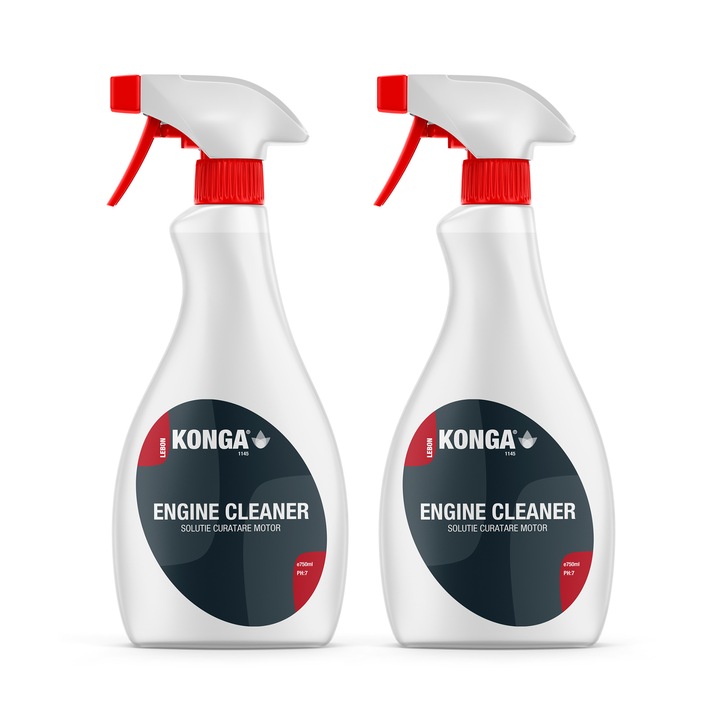 Set - 2 x Solutie curatat motoare, 750ml cu Pulverizator, Detailing Auto, Uz Profesional