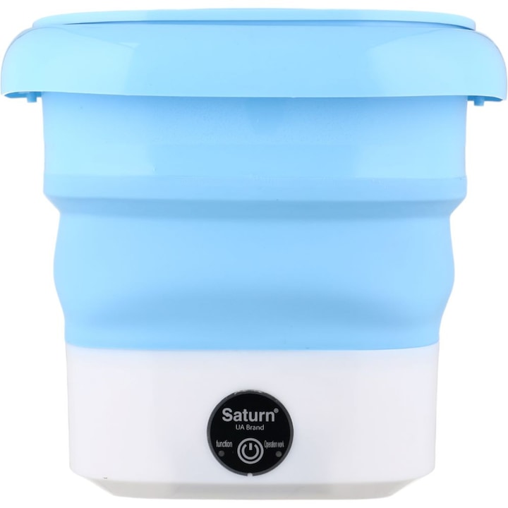 Saturn ST-WM0605 Mosógép, 40W, 8L, Maximális töltet: 0,8kg, Centrifuga kosár: 0,5 kg, Mosási időzítő: 5 perc