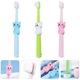 Set 3 periute de dinti pentru copii, design pisica, brate ultra fine, multicolor