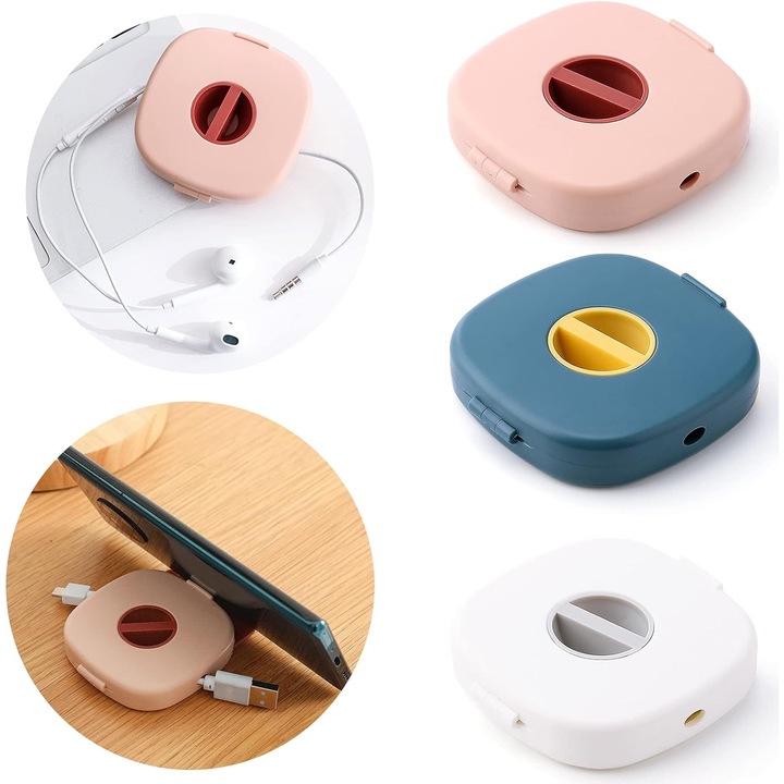 Комплект органайзери за кабели Enforose, преносими, компактни, издръжливи материали, 3 броя