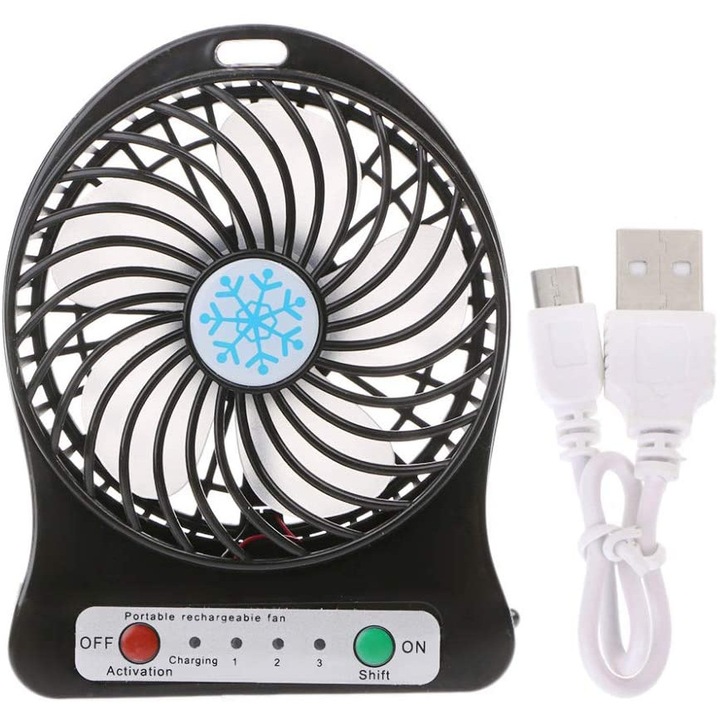 Mini hordozható ventilátor sporthoz, utazáshoz és hűtéshez - csendes légáramlás - zsebventilátor - elektromos légkondicionáló - USB-ről tölthető