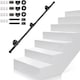 Kit mana curenta, Fier, 150 cm, diametru 32 mm, Maner industrial antiderapant pentru interior si exterior, pentru urcatul scarilor, set de suport pentru varstnici si copii, Negru