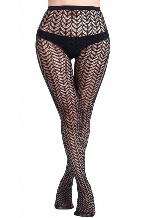 Ciorapi din plasa cu model YD-WK02 118568, Negru, S-L