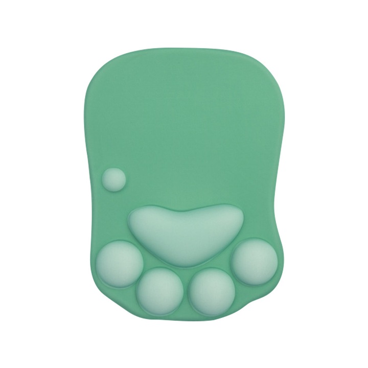 Ergonomikus egérpad csuklótámasszal, rajzfilmes egérpad gélpárnával, csuklótámasz párna, irodai zöld