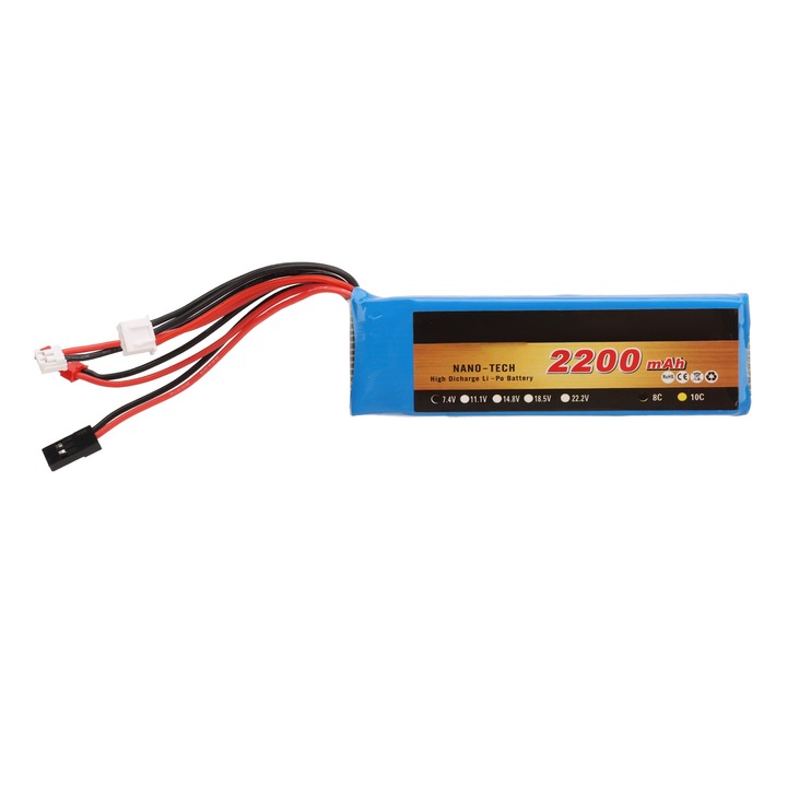 Батерия LiPo 2S 7.4V 2200mAh 8C за предавател T6J T8FG 12FG