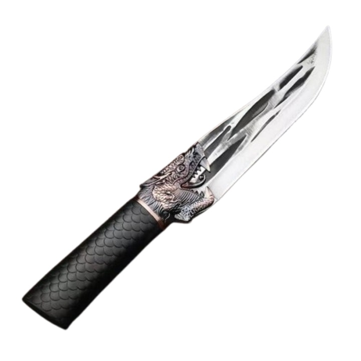 Cutit Japonez RYUKEN DRAGON – 29 cm, Otel Inoxidabil Premium – Design Traditional, Ideal pentru Bucatarie sau Colectie
