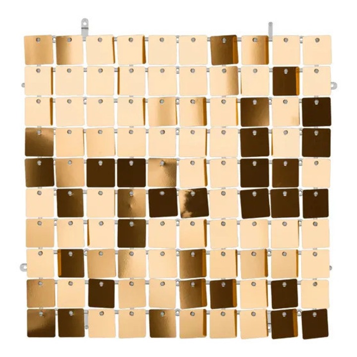 Пайетен панел, PartyDeco, меден, 30x30 см