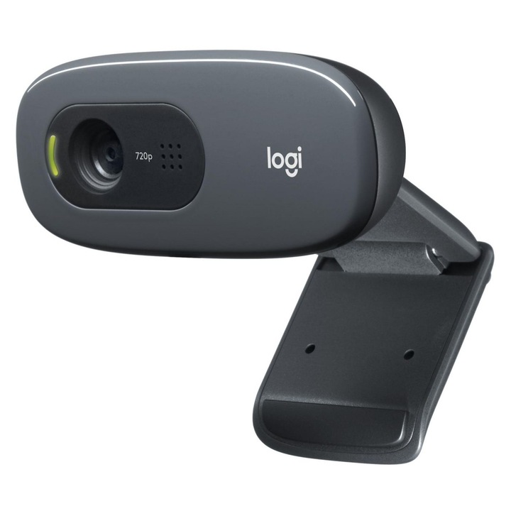 Уебкамера Logitech C270, 3 MP, 1280x720p, USB 2.0, Черна