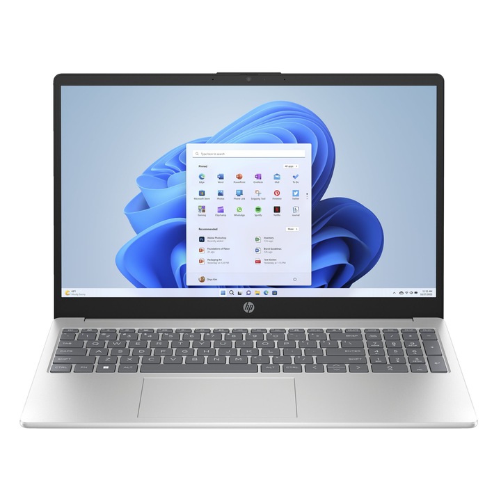 HP 15-fc0028nh AMD Ryzen™ 3 7320U Laptop 39, 6 cm (15.6") Full HD 8 GB LPDDR5-SDRAM 512 GB SSD Wi-Fi 6 (802.11ax) Windows 11 Home Ezüst