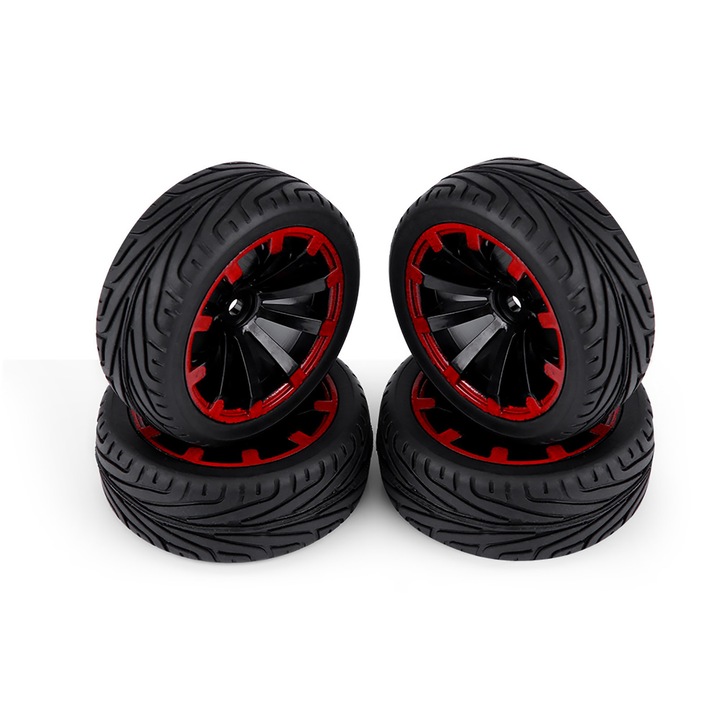 Set 4 roti pentru masini RC, negru