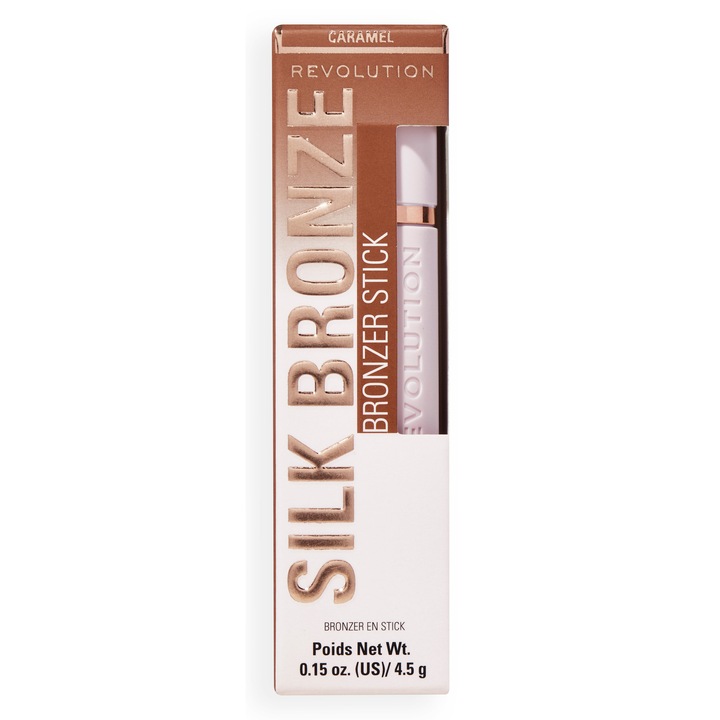Stick bronzer REVOLUTION Skin Silk, nuanta Tan Caramel, efect natural, 4.5g